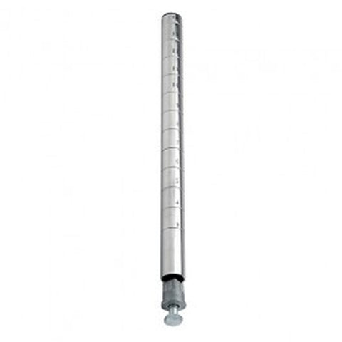 Quantum Storage P74C 74" Chrome Stationary Shelving Post