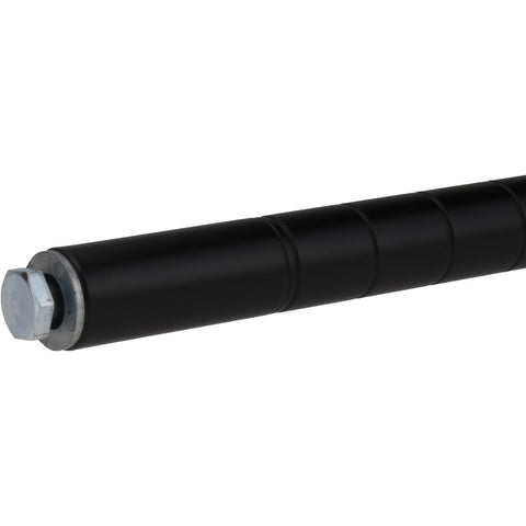 Enhanced Wire Shelving P74EB 74" Black Epoxy Coated Wire Shelving Post with Plastic Cap and Metal Foot