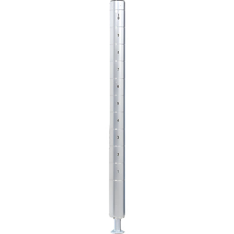 Enhanced Wire Shelving P86EB Black Epoxy Coated 86" Shelving Post with Plastic Cap and Metal Foot