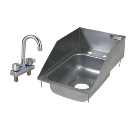 John Boos PB-DISINK101405-P-SSLR-X Pro-Bowl 1-Compartment Drop-In Sink with Economy Gooseneck Faucet