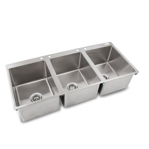 John Boos PB-DISINK162012-3-X Pro-Bowl 3-Compartment Drop-In Sink