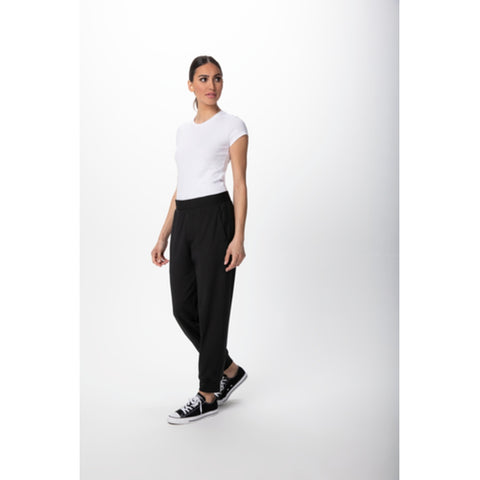 Chef Works PBE02-BLK-L Jogger 2.0 Unisex Work Jogger, Black, Size Large