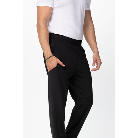 Chef Works PBE02-BLK-XL Jogger 2.0 Chef Pants - Black, XL