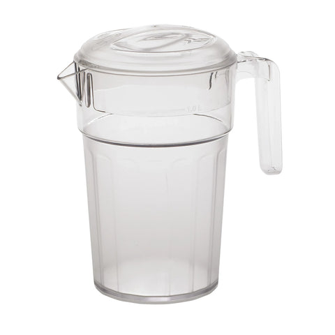 Cambro PC34CW135 Camwear 34 oz Clear Polycarbonate Pitcher with Lid