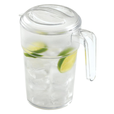 Cambro PC34CW135 Camwear 34 oz Clear Polycarbonate Pitcher with Lid
