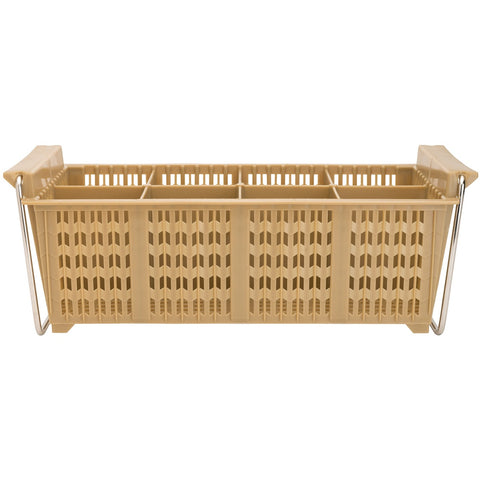 Winco PCB-8 8-Compartment Cutlery Dishwasher Basket with Built-In Handles, 17 x 8 x 6"