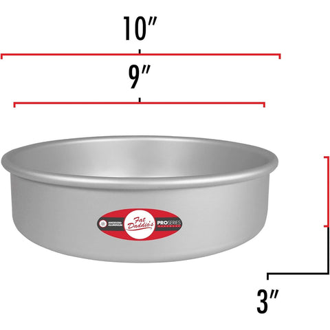 Fat Daddio's PCC-93 Anodized Aluminum Round Cheesecake Pan, 9 x 3 Inch