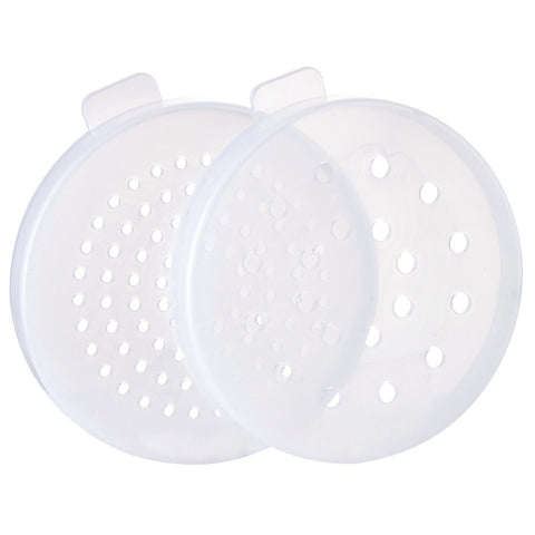 Winco PDG-10 10 oz Polycarbonate Dredge with 3 Clear Snap-On Lids