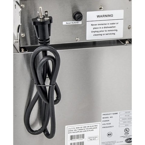 Globe PF16E Countertop Electric Fryer, 16 lb Oil Capacity