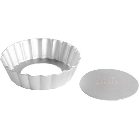 Fat Daddio's PFT-375 Round Fluted Tartlet Pan with Removable Bottom, 3.75 x 1 Inch