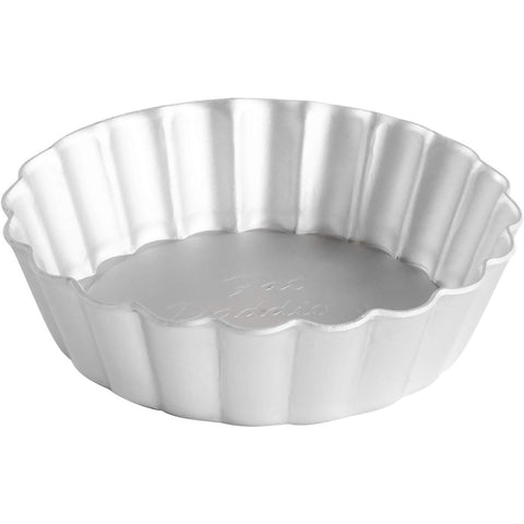 Fat Daddio's PFT-375 Round Fluted Tartlet Pan with Removable Bottom, 3.75 x 1 Inch