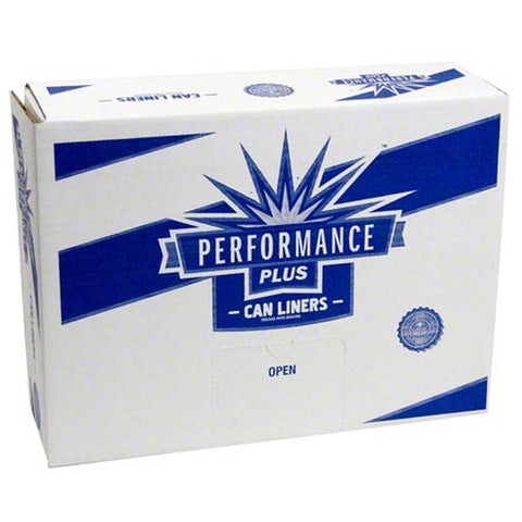 Performance Plus PH334016N 33-Gallon High Density Clear Can Liner, 33 x 39, 0.55 Mil, Interleaved Roll