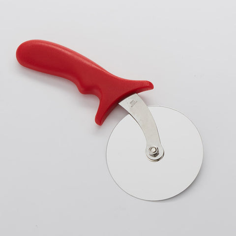 American Metalcraft PIZR2 4" Stainless Steel Pizza Cutter with Red Plastic Handle