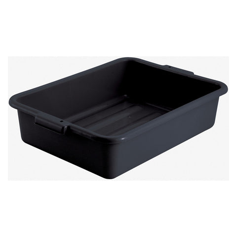 Winco PL-5K Standard Weight Polypropylene Bus Tub, 5" Depth, Black