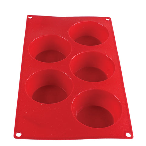 Thunder Group PLBM003S 4.57 oz. 5-Cavity Muffin High Heat Silicone Baking Mold