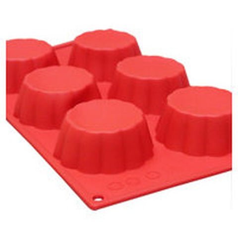 Thunder Group PLBM010S 6-Cavity Brioche High Heat Silicone Baking Mold