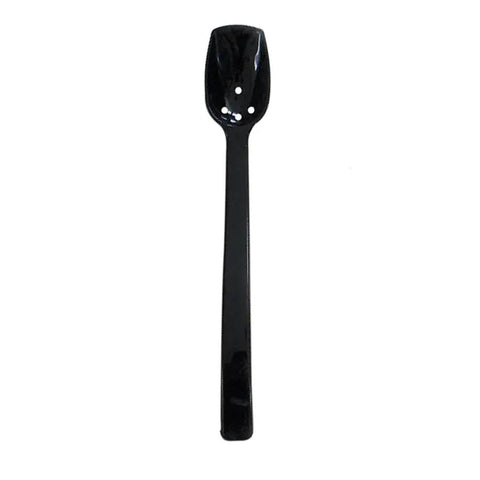 Thunder Group PLBS110BK 10" Black Polycarbonate Perforated Buffet Spoon