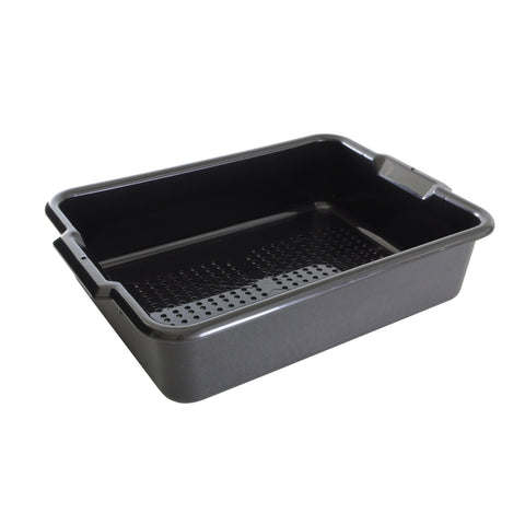 Thunder Group PLBT505BPF 5" Black Perforated Polypropylene Bus Box