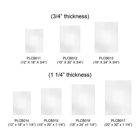 Thunder Group PLCB015 - 15" x 20" x 1-1/8" Heavy-Duty Polyethylene Cutting Board