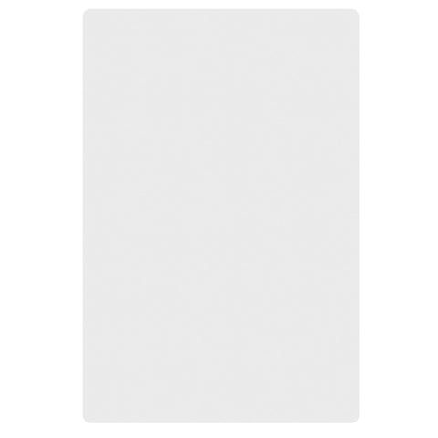 Thunder Group PLCB181205WH White Polyethylene Cutting Board, 12" x 18" x 1/2"