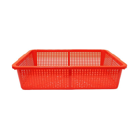 Thunder Group PLFB001 21-3/4" x 17" Plastic Rectangular Perforated Colander/Basket