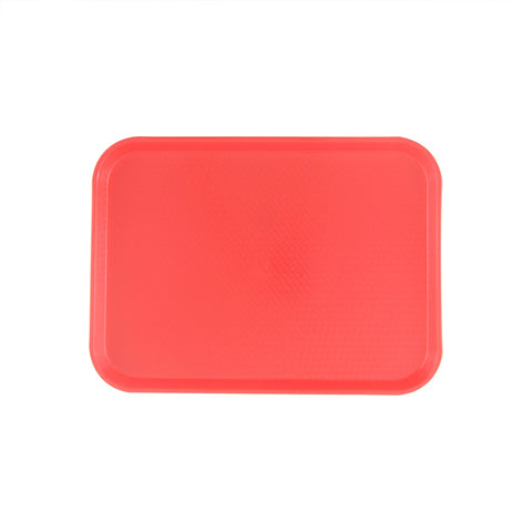 Thunder Group PLFFT1014RD Red Rectangular Polypropylene Fast Food Tray, 10-1/2" x 13-5/8"