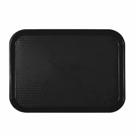 Thunder Group PLFFT1216BK 12" x 16-1/4" Black Polypropylene Fast Food Tray