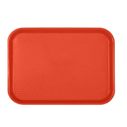 Thunder Group PLFFT1418RD 14" x 17-3/4" Red Polypropylene Fast Food Tray