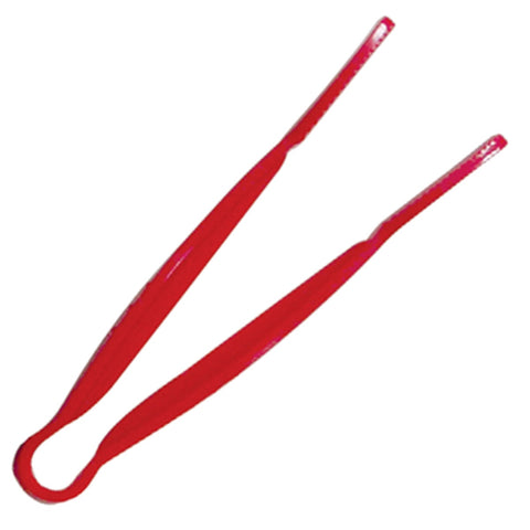 Thunder Group PLFTG006RD 6" Red Polycarbonate Flat Grip Serving Tong