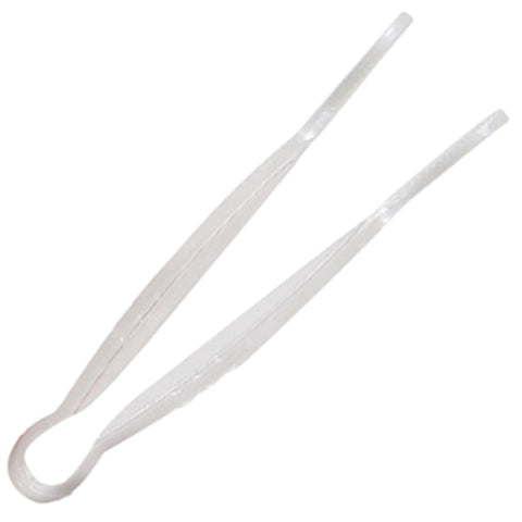 Thunder Group PLFTG009CL 9" Clear Polycarbonate Flat Grip Serving Tongs