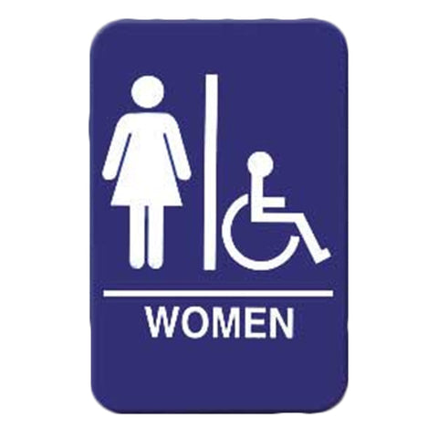 Thunder Group PLIS6909BL 6" x 9" Women Restroom Information Symbol Sign