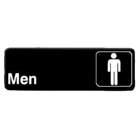 Thunder Group PLIS9313BK 9" x 3" Men Information Sign