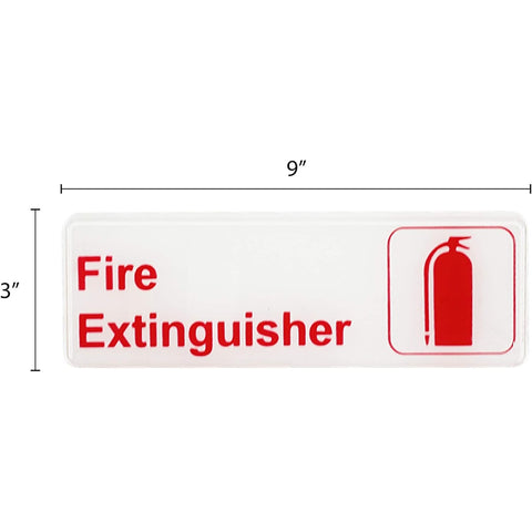 Thunder Group PLIS9316RD Fire Extinguisher Information Sign, 9" x 3"