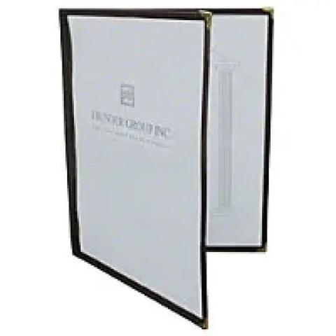 Thunder Group PLMENU-2BL Black Two-Page Menu Cover, 8-1/2 x 11