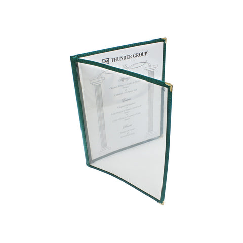 Thunder Group PLMENU-2GR Double Fold Menu Cover, 8-1/2" x 11\" Green