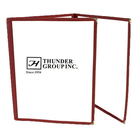 Thunder Group PLMENU-3MA Maroon Triple-Fold Menu Cover, 8-1/2" x 11"