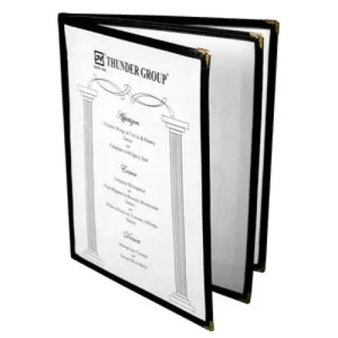 Thunder Group PLMENU-L3MA Maroon 3-Page Book Fold Menu Cover, 8-1/2" x 11"