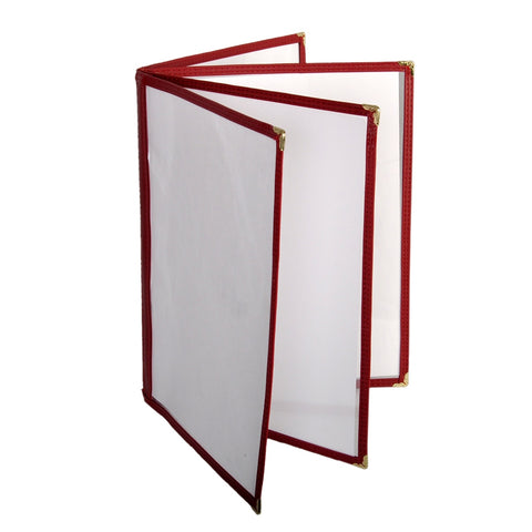 Thunder Group PLMENU-L4MA 4-Page Book Fold Menu Cover, 8-1/2" x 11\" Maroon