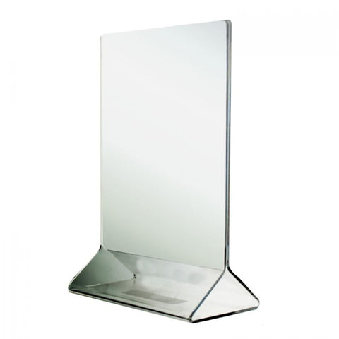Thunder Group PLMH002 Tabletop Acrylic Menu Card Holder Stand, 4" x 6"