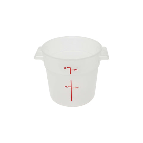 Thunder Group PLRFT301TL 1 Qt Round Translucent Polypropylene Food Storage Container