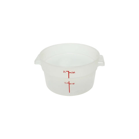 Thunder Group PLRFT302TL 2 Qt. Round Translucent Polypropylene Food Storage Container