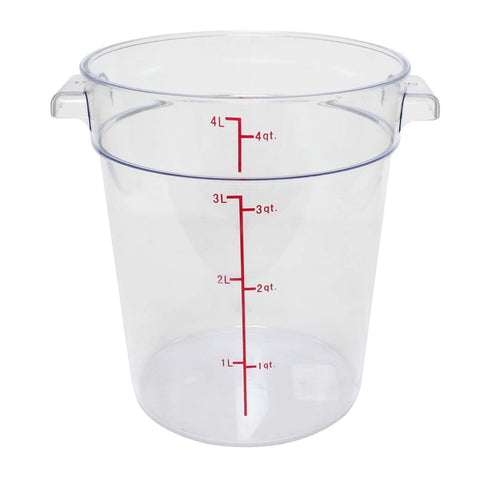 Thunder Group PLRFT304PC 4 Qt Round Polycarbonate Food Storage Container