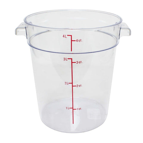 Thunder Group PLRFT304PC 4 Qt Round Polycarbonate Food Storage Container