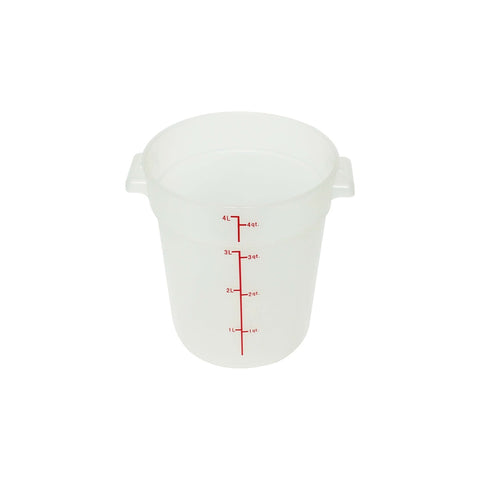 Thunder Group PLRFT304TL 4 Qt Translucent Round Polypropylene Food Storage Container