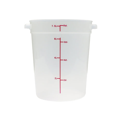 Thunder Group PLRFT308TL 8 Qt Round Translucent Polypropylene Food Storage Container