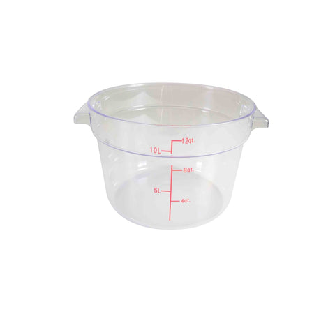 Thunder Group PLRFT312PC 12 Qt. Clear Round Polycarbonate Food Storage Container