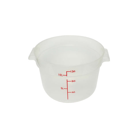 Thunder Group PLRFT312TL 12 Qt Round Translucent Polypropylene Food Storage Container
