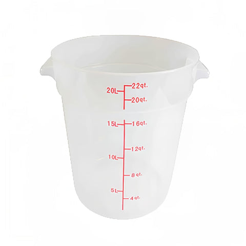 Thunder Group PLRFT322TL 22 Qt Round Translucent Polypropylene Food Storage Container