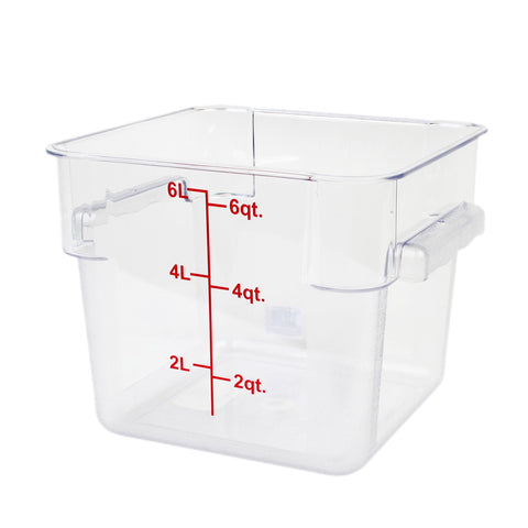 Thunder Group PLSFT006PC 6 Qt Clear Polycarbonate Square Food Storage Container