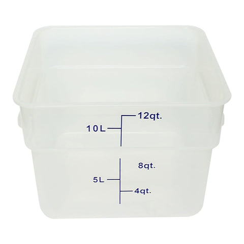 Thunder Group PLSFT012TL 12 Qt Square Translucent Polypropylene Food Storage Container
